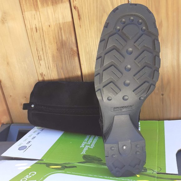 AQUATALIA Italian LEATHER Tall Full Zip up Southern Country Riding Boot 8 New - Picture 5 of 8